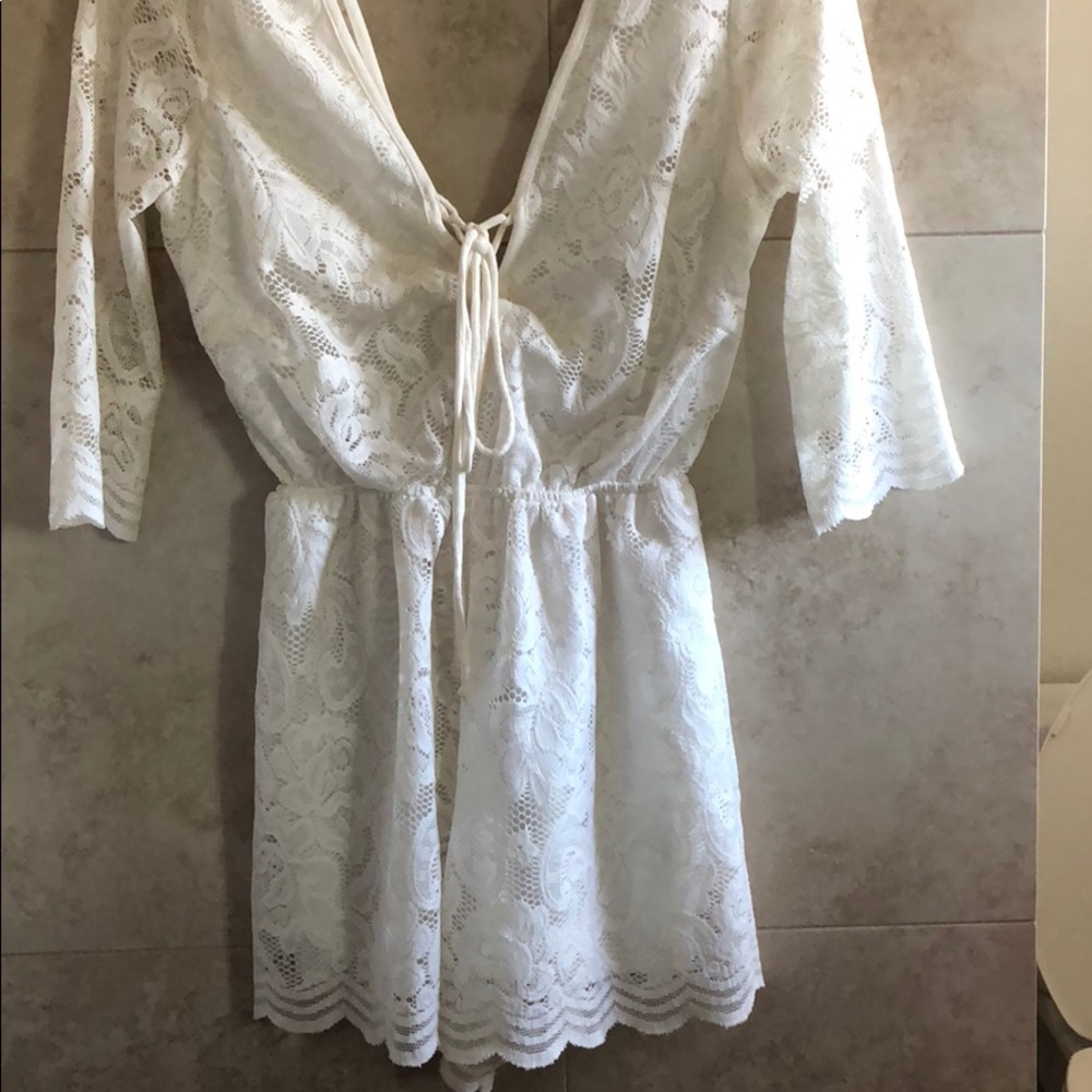 White lace romper